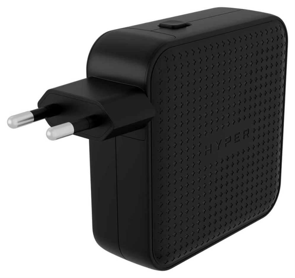 HYPERA HYPERJUICE 100W USB-C GAN TRAVEL CHARGER (3C+1A) BLACK - detalle