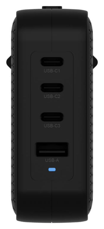HYPERA HYPERJUICE 100W USB-C GAN TRAVEL CHARGER (3C+1A) BLACK - detalle