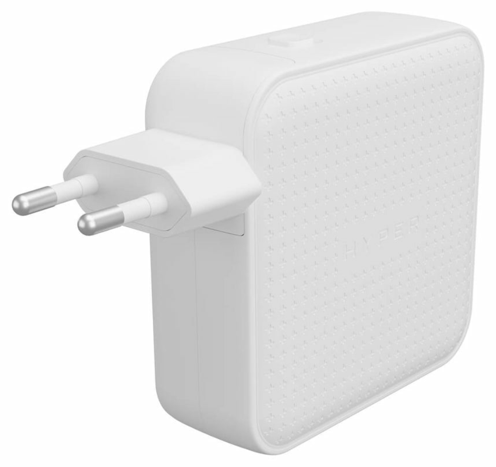 HYPERA HYPERJUICEA 100W USB-C GAN TRAVEL CHARGER (3C+1A) WHITE - detalle