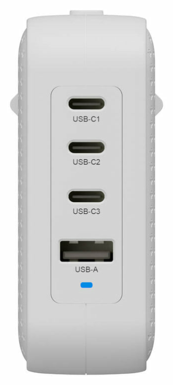HYPERA HYPERJUICEA 100W USB-C GAN TRAVEL CHARGER (3C+1A) WHITE - detalle