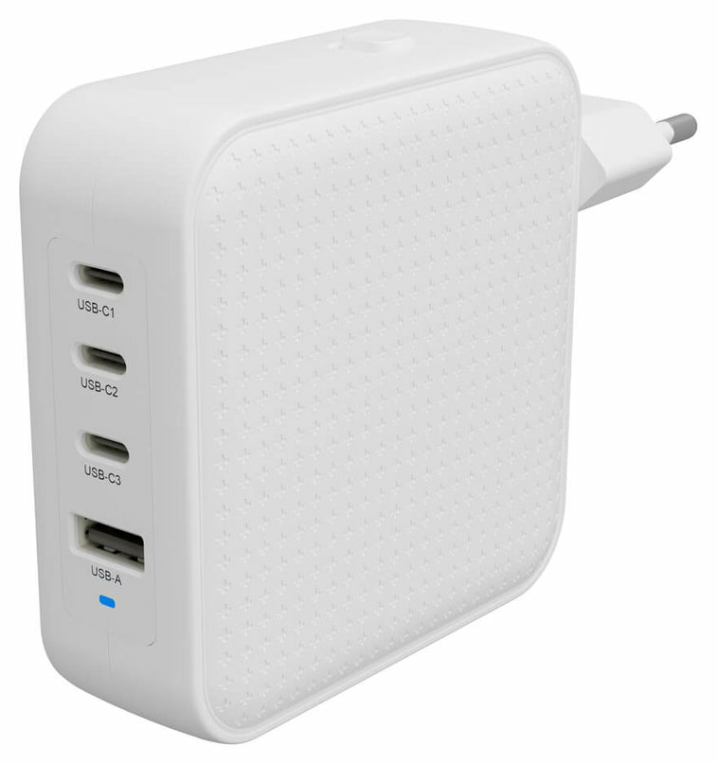 HYPERA HYPERJUICEA 100W USB-C GAN TRAVEL CHARGER (3C+1A) WHITE - detalle