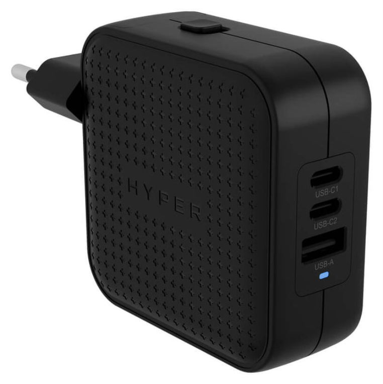 HYPERA HYPERJUICEA 70W USB-C GAN TRAVEL CHARGER (3C+1A) BLACK