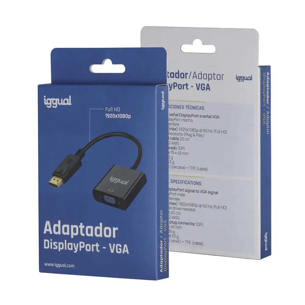 iggual Adaptador DisplayPort (M) a VGA (H) - detalle