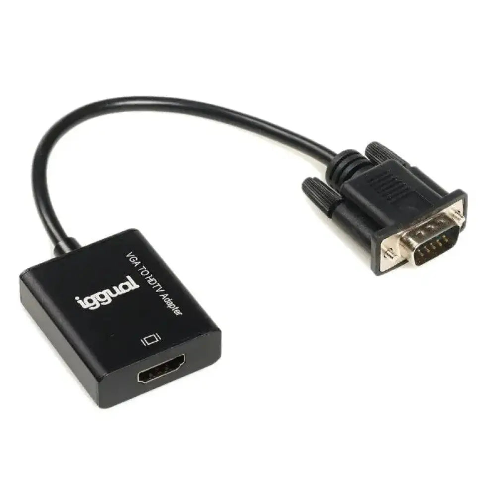 iggual Adaptador VGA a HDMI + audio + microUSB - detalle