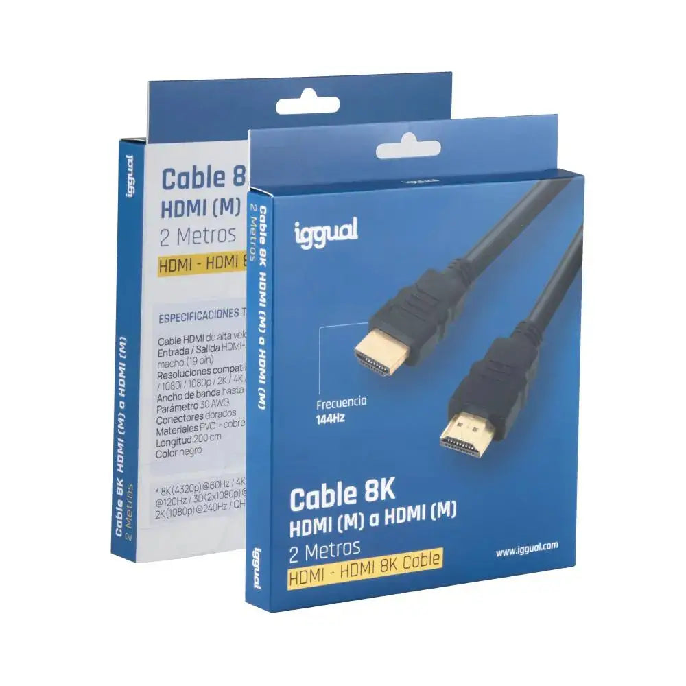 iggual Cable HDMI - HDMI 2.1 8K@60hz 2 metros - detalle