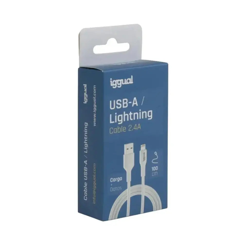 iggual cable USB-A/Lightning 100 cm blanco - detalle