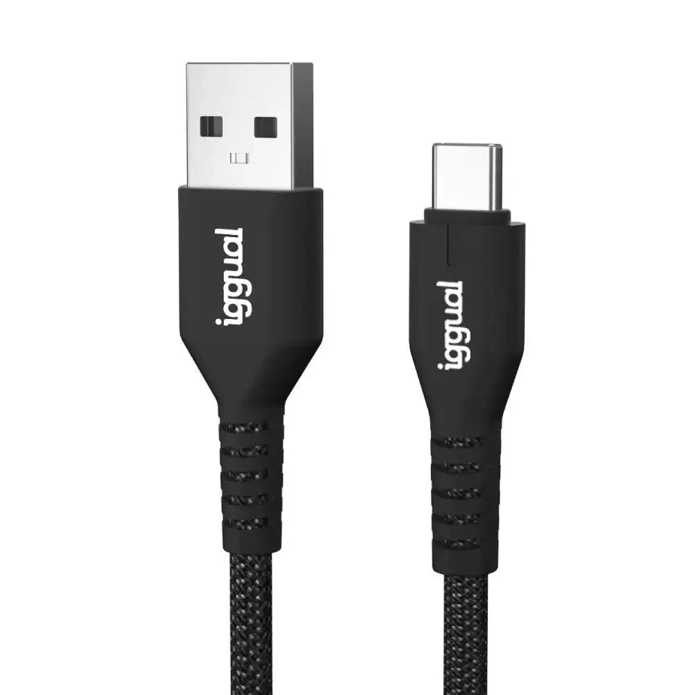 iggual Cable USB-A a tipo C 3A 180 cm trenzado - detalle