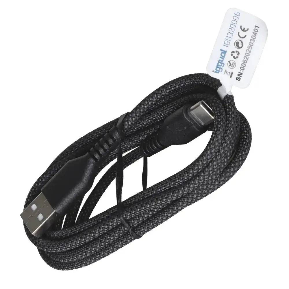 iggual Cable USB-A a tipo C 3A 180 cm trenzado - detalle