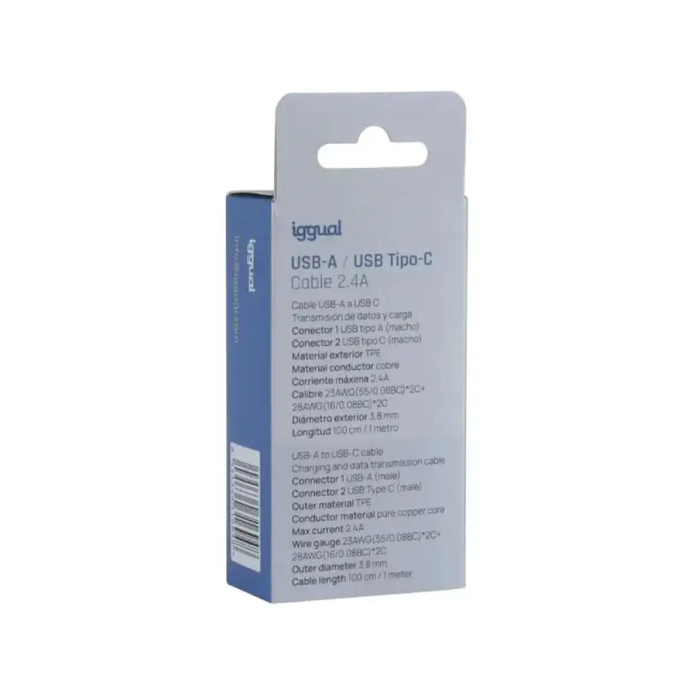 iggual cable USB-A/USB-C 100 cm blanco - detalle