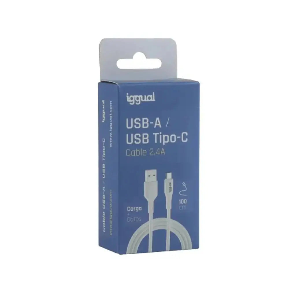 iggual cable USB-A/USB-C 100 cm blanco - detalle