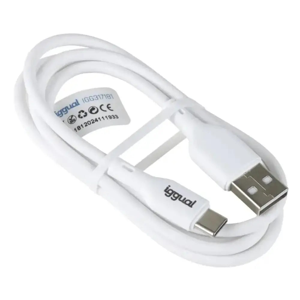 iggual Cable USB-A/USB-C 100 cm blanco Q3.0 3A - detalle