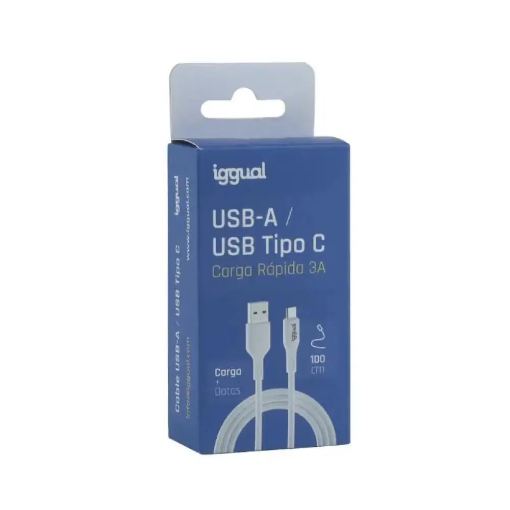 iggual Cable USB-A/USB-C 100 cm blanco Q3.0 3A - detalle