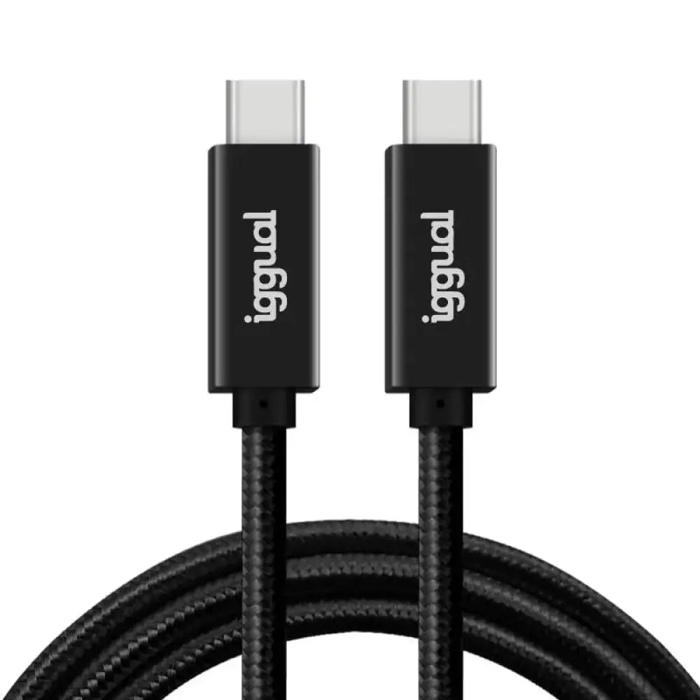iggual Cable USB-C 3.2 Gen2x2 100W 5A 4K 1m nylon - detalle