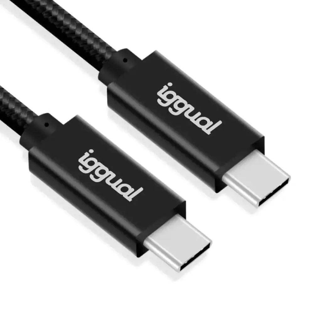 iggual Cable USB-C 3.2 Gen2x2 100W 5A 4K 1m nylon - detalle