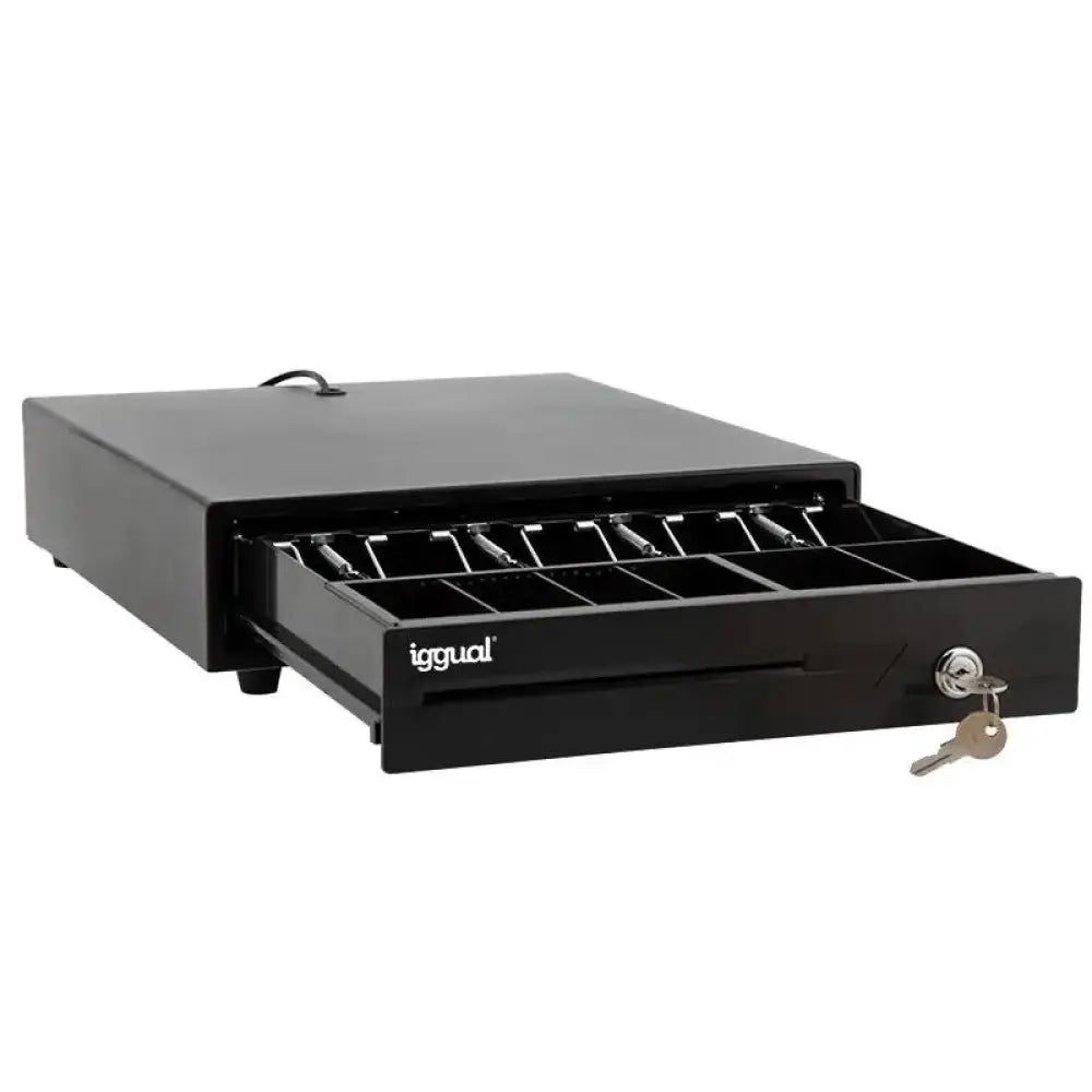 iggual Cajón Portamonedas IRON-10 38cm 4+6 negro - detalle