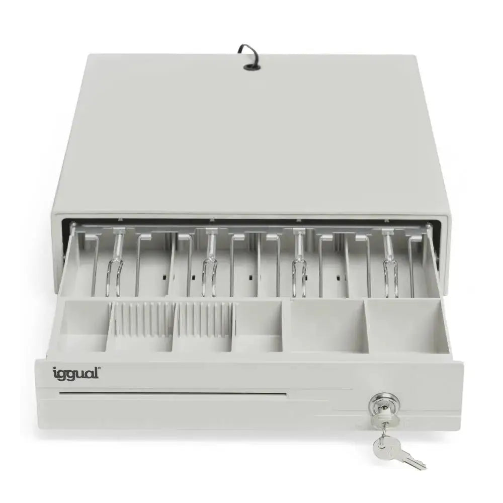 iggual Cajón portamonedas IRON-10W 38cm 4+6 blanco - detalle