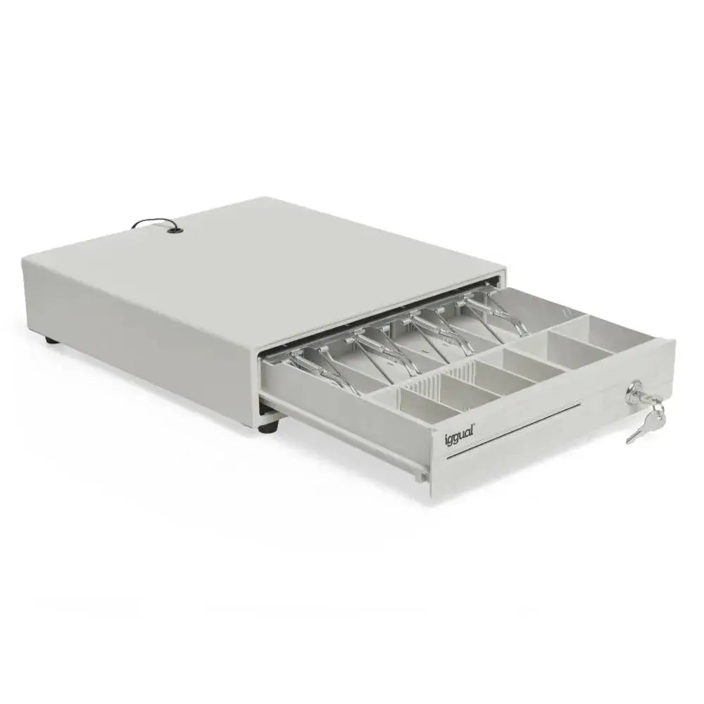 iggual Cajón portamonedas IRON-10W 38cm 4+6 blanco - detalle