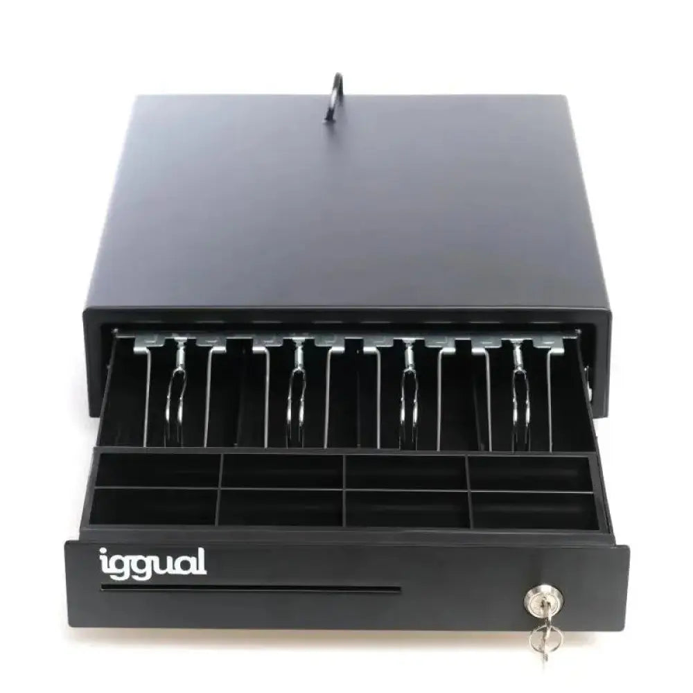 iggual Cajón Portamonedas IRON-15 37cm 4+8 negro - detalle