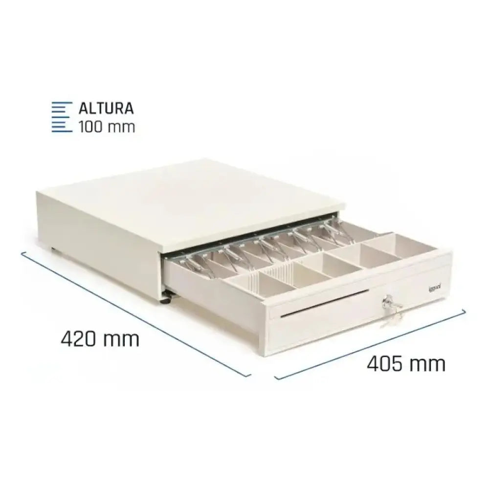 iggual Cajón portamonedas IRON-30W 42cm 5+5 blanco - detalle
