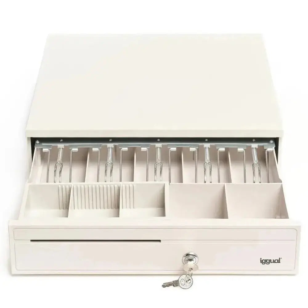 iggual Cajón portamonedas IRON-30W 42cm 5+5 blanco - detalle