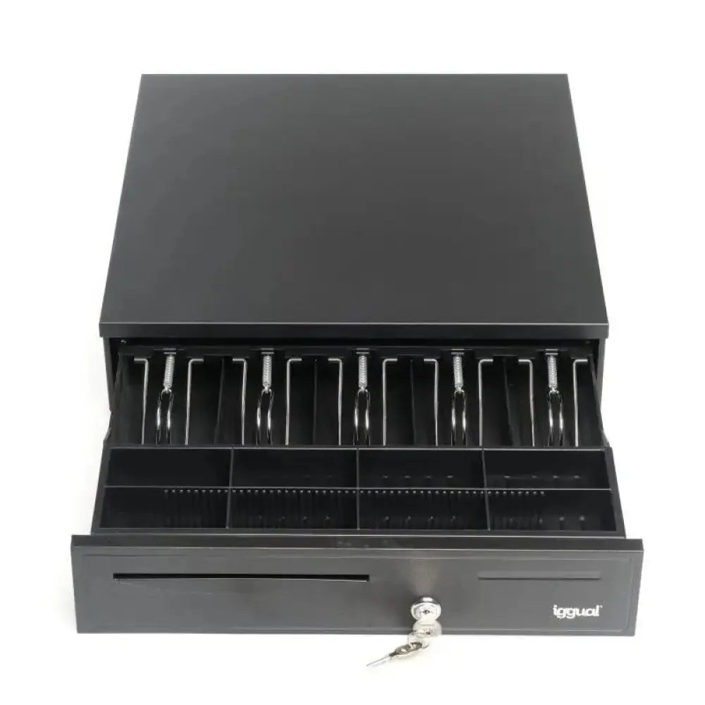 iggual Cajón Portamonedas IRON-50 42cm 5+8 negro - detalle