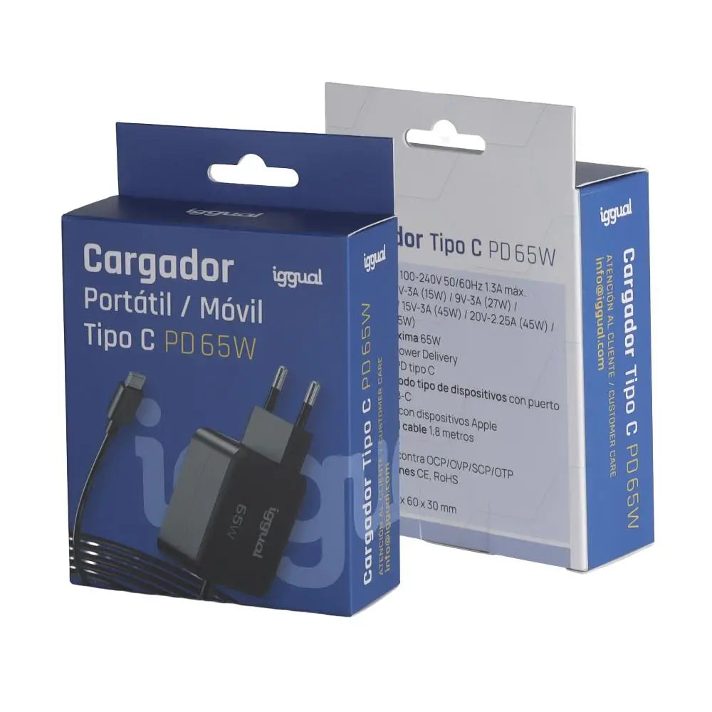 iggual Cargador portátil y móvil tipo C PD 65W - detalle