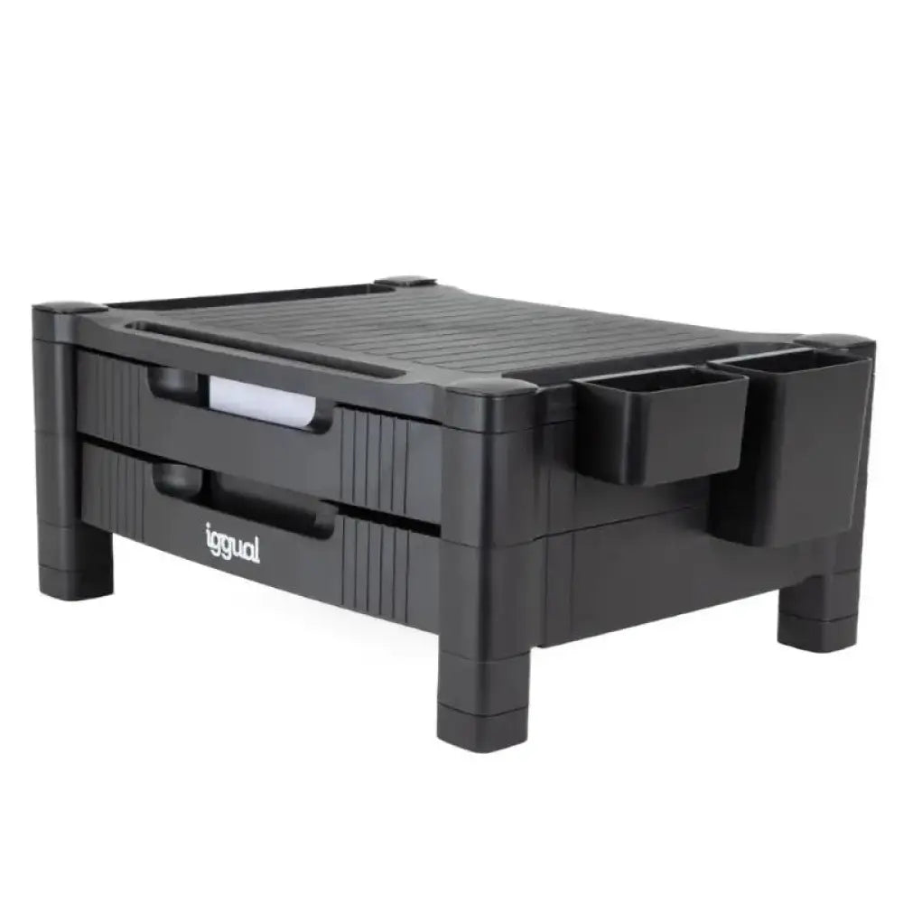 iggual EM2C Elevador monitor 2 cajones negro - detalle