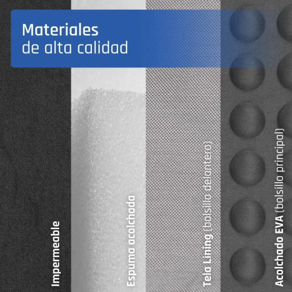 Funda portátil IGGUAL de 15.6 pulgadas para uso diario, con diseño acolchado y cierre seguro, en color gris oscuro.