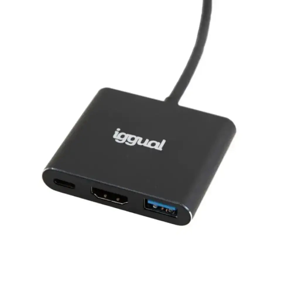 iggual Hub tipo C 3 en 1 HDMI USB3.0 PD100W - detalle