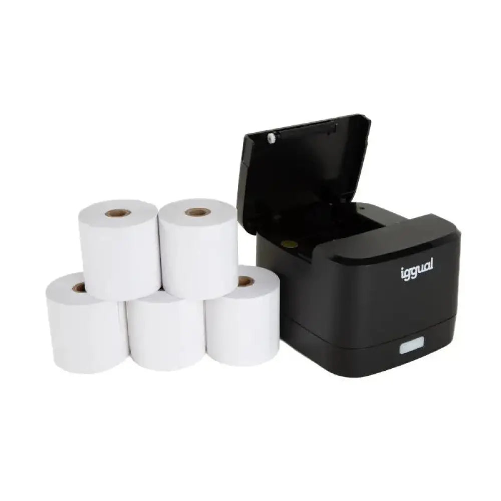 iggual Kit impresora térmica TP EASY 58 + 5 rollos - detalle