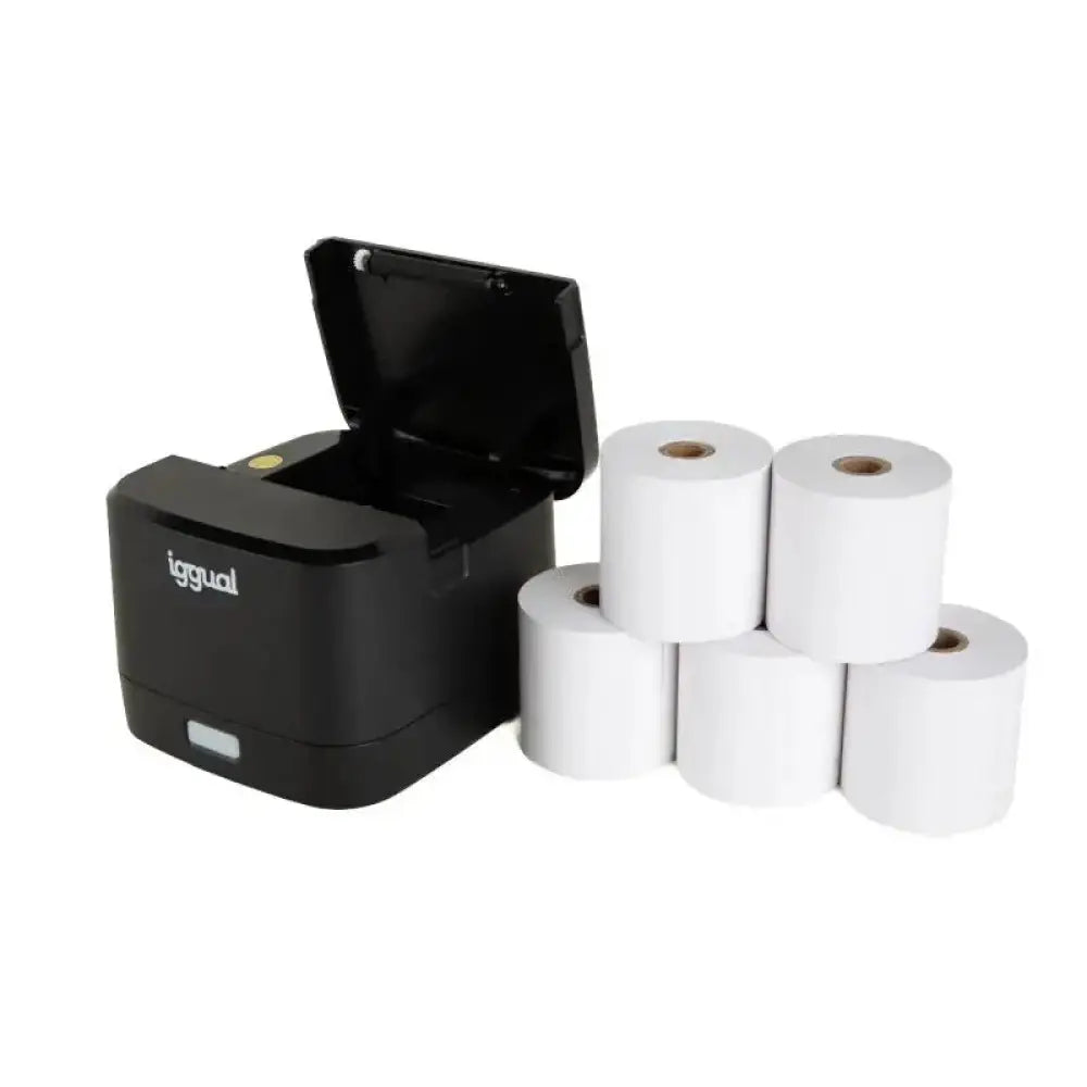 iggual Kit impresora térmica TP EASY 58 + 5 rollos - detalle