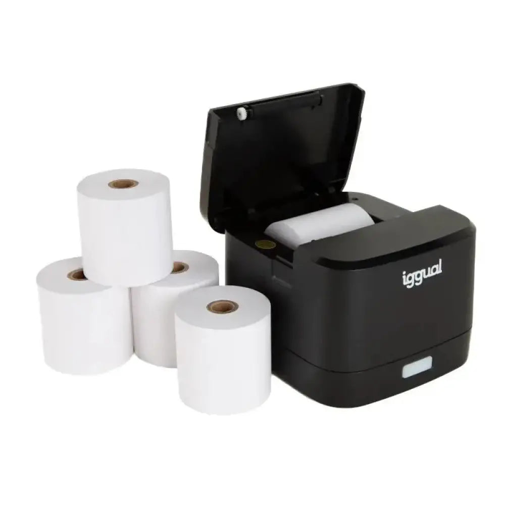iggual Kit impresora térmica TP EASY 58 + 5 rollos - detalle