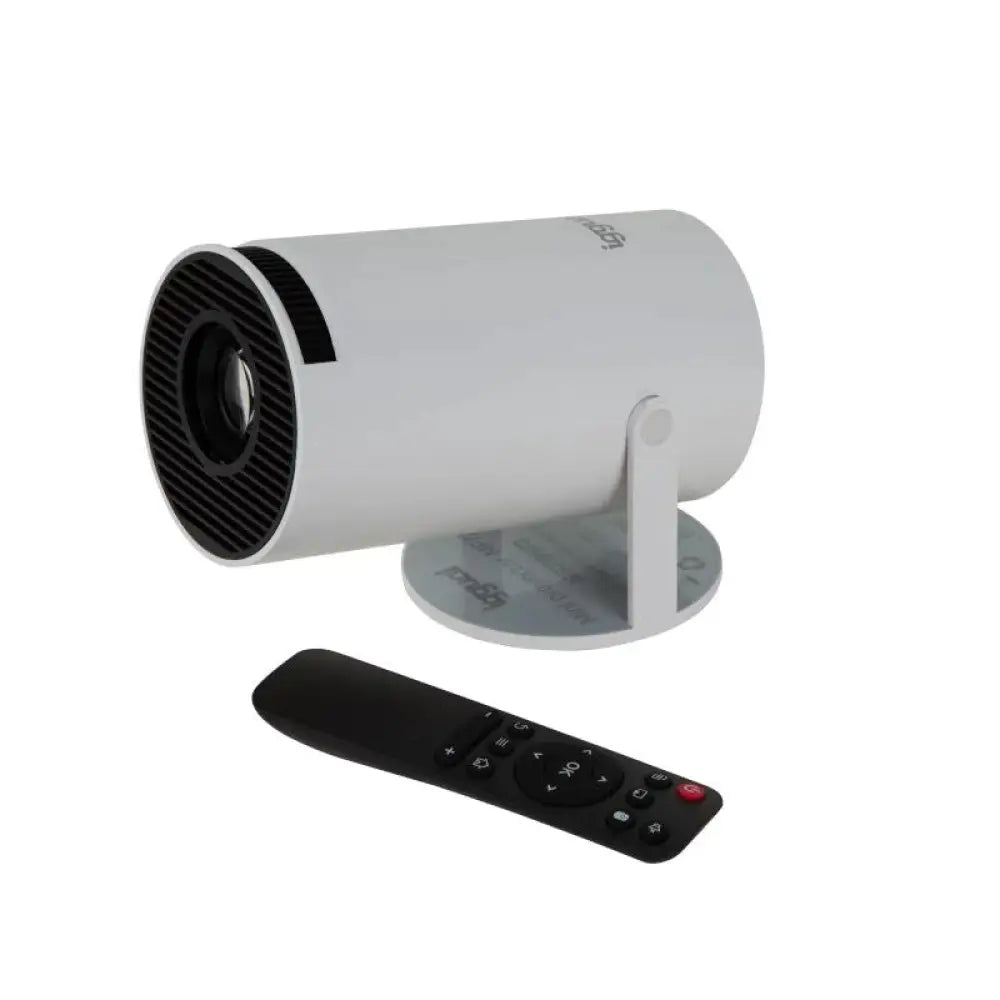 Proyector portátil IGGUAL Mini con resolución MP, HDMI, WiFi, Bluetooth y compatibilidad Android, muestra la pantalla en la imagen.