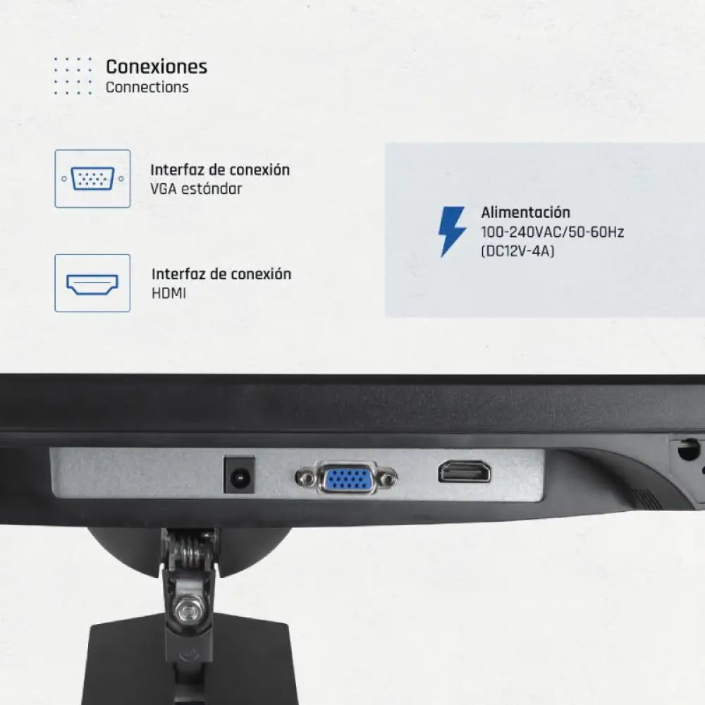 iggual Monitor 27" VGA HDMI 120Hz pivotante AA MM - detalle