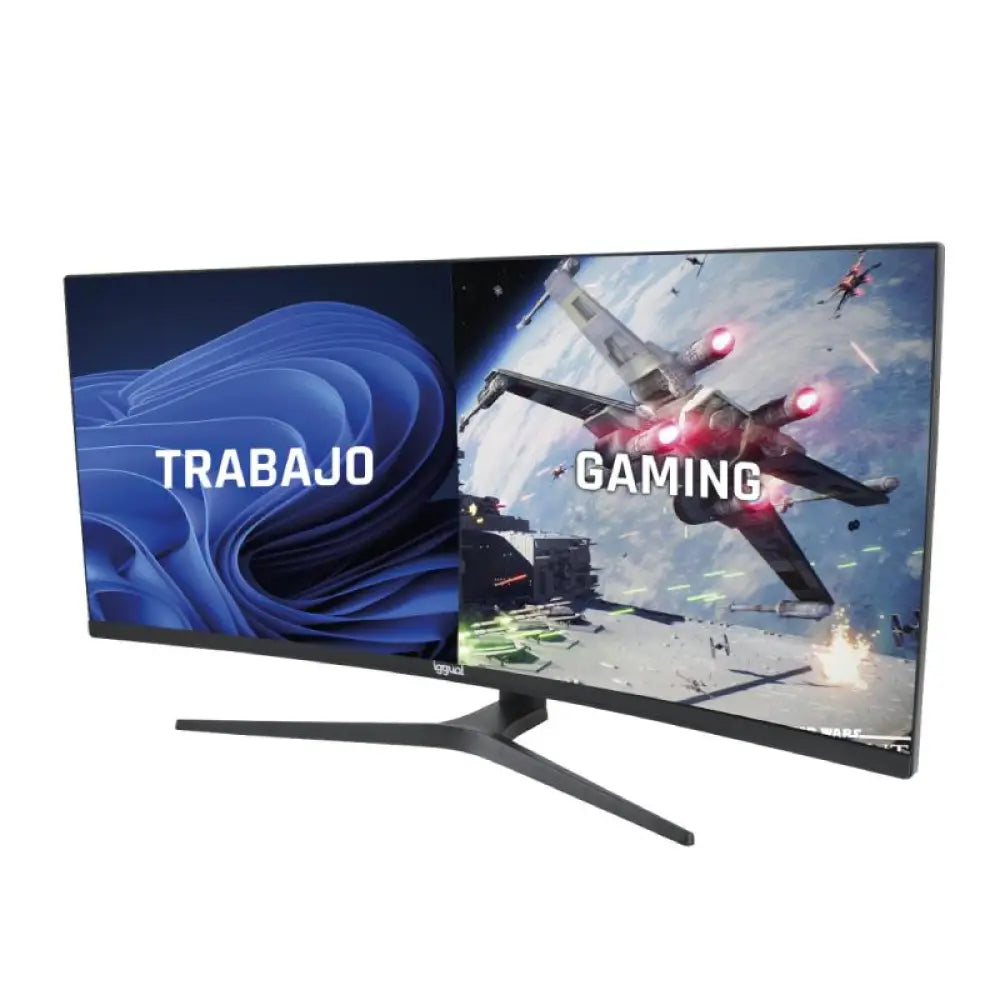 Monitor LED IGGUAL de 34 pulgadas con pantalla curva UWQHD, tiempo de respuesta 1ms, puertos 2DP y 2 HDMI, imagen clara y nítida.