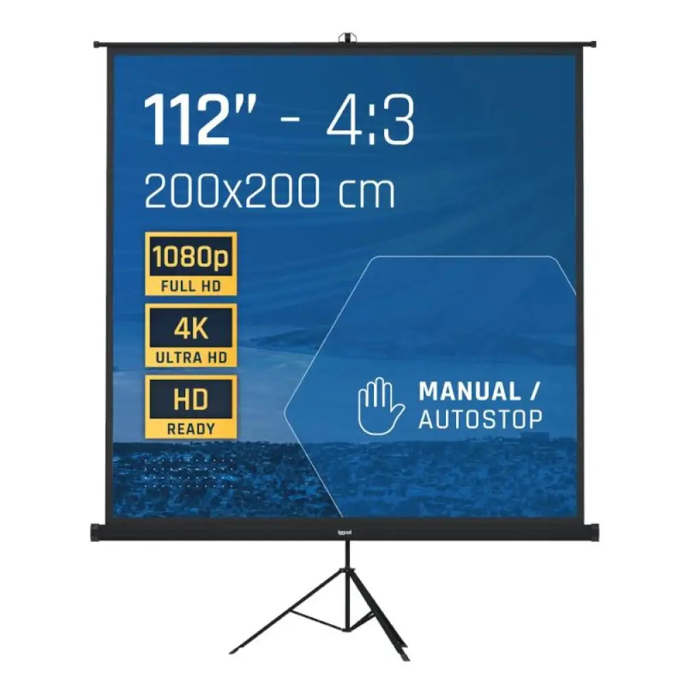iggual Pantalla 112" 200x200 cm con trípode+bolsa - detalle