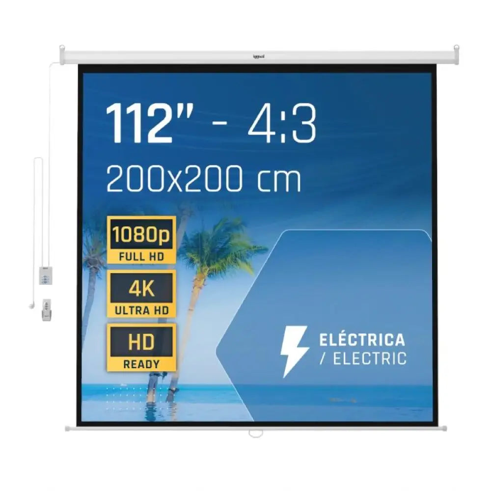 iggual Pantalla eléctrica 4:3 112" 200x200 cm - detalle