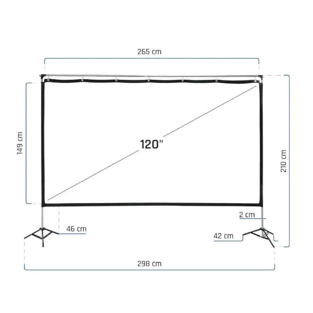 iggual Pantalla exterior portable 120" 265x149 cm - detalle