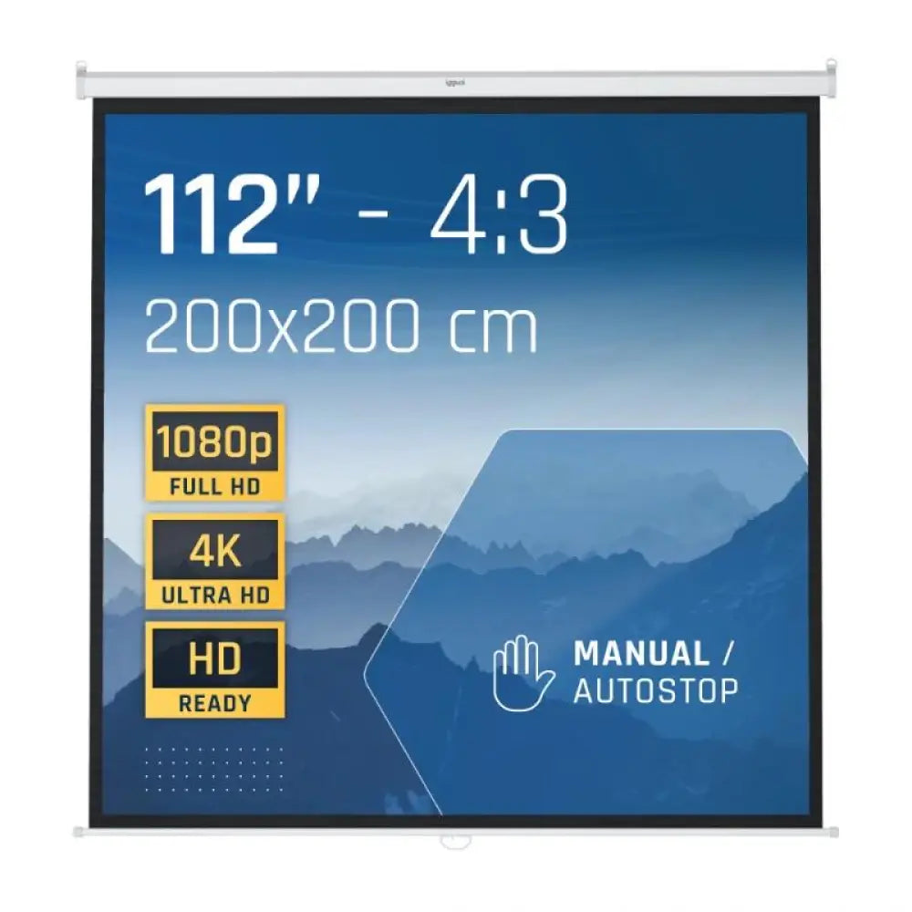 iggual Pantalla manual 4:3 112" 200x200 cm - detalle