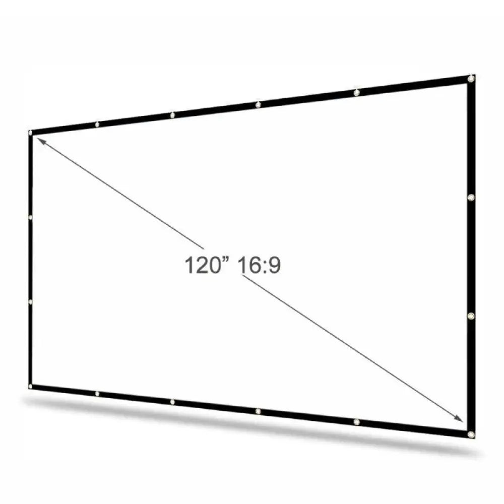 Pantalla plegable IGGUAL ECO-COST 120" 16:9 para pantallas interactivas, con superficie de proyección y marco resistente
