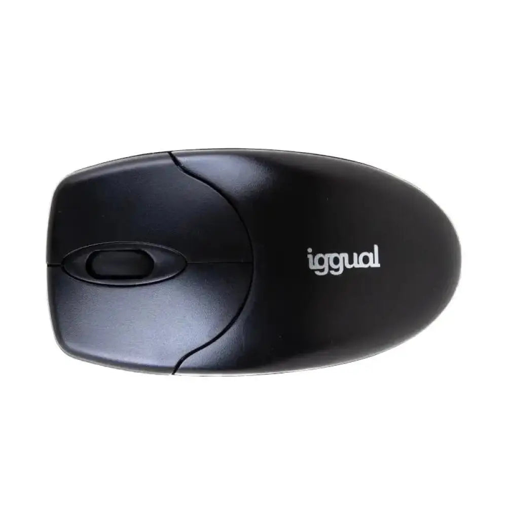 Ratón inalámbrico IGGUAL WOM-BASIC2 en color negro con resolución de 1000 DPI, diseño compacto y ergonómico.