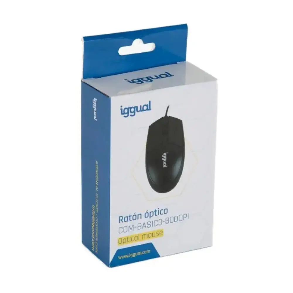 iggual Ratón óptico COM-BASIC3-800DPI negro - detalle