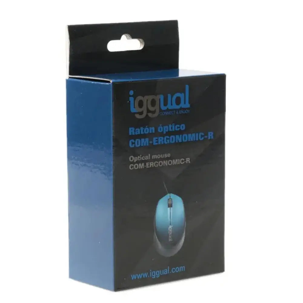 iggual Ratón óptico COM-ERGONOMIC-R-800DPI azul - detalle