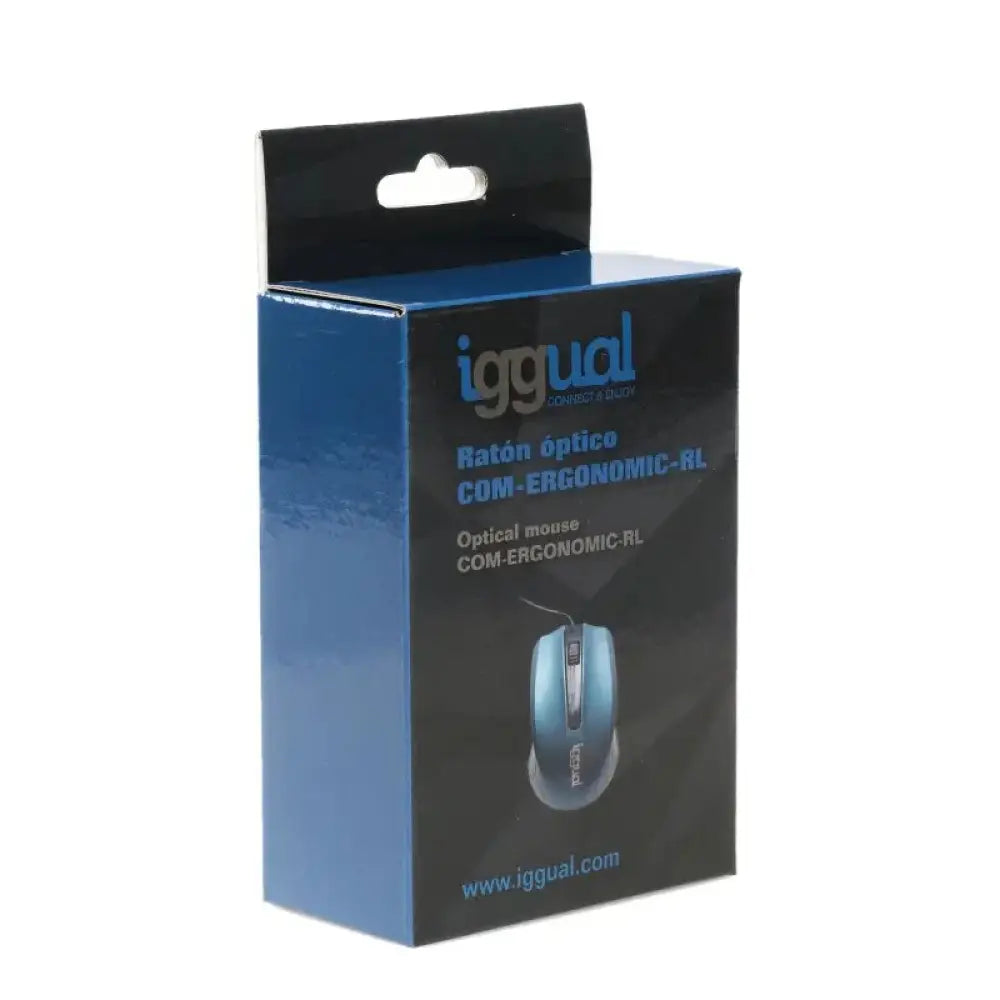 iggual Ratón óptico COM-ERGONOMIC-RL-800DPI azul - detalle
