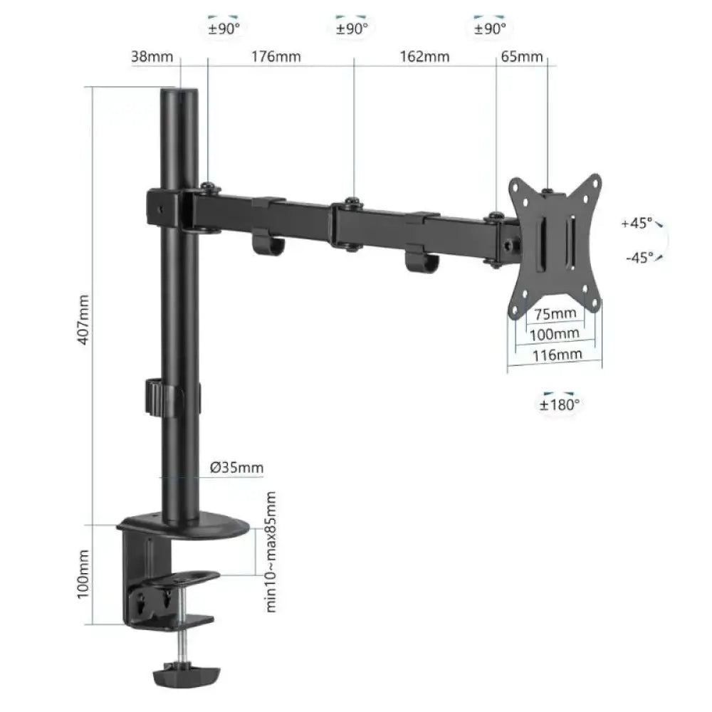 iggual SPM01 Soporte pinza 1 monitor 17"-32" - detalle