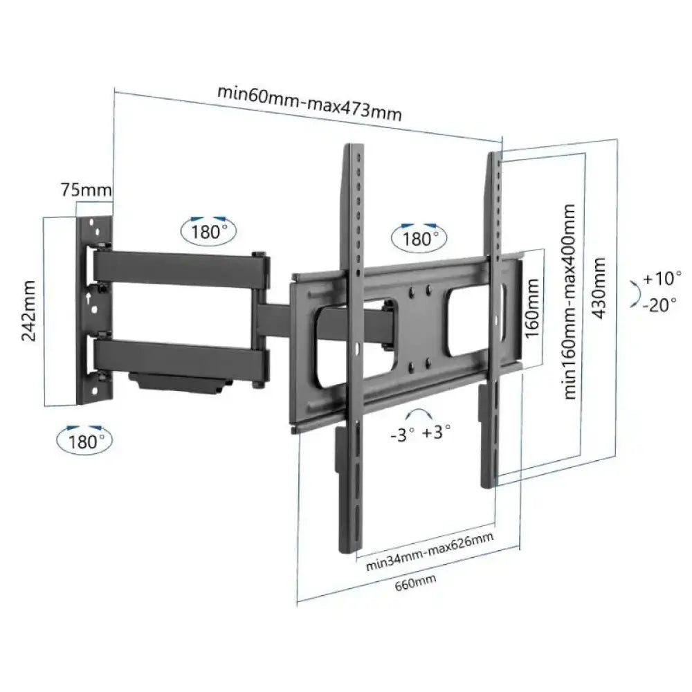 iggual SPTV13 Soporte TV pared Full 37-75" 50 kg - detalle