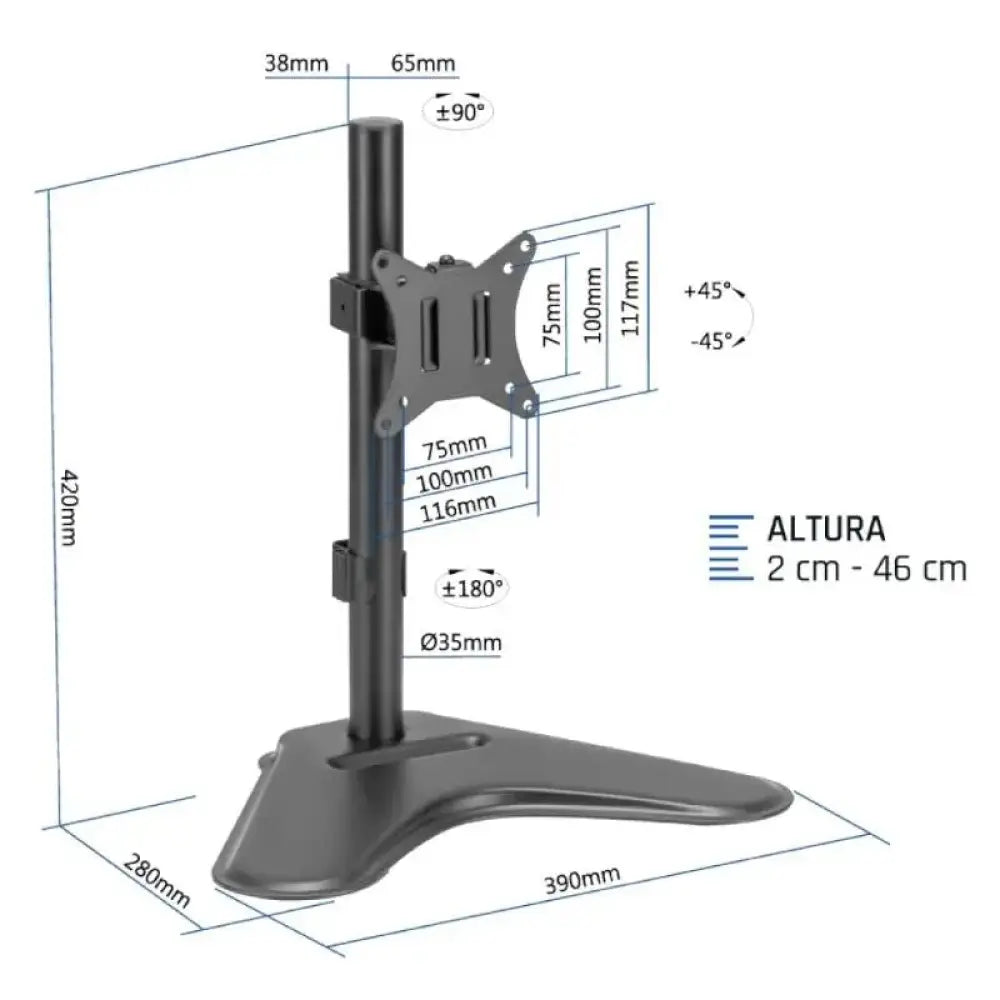 iggual SSM01 Soporte sobremesa 1 monitor 13"-32" - detalle