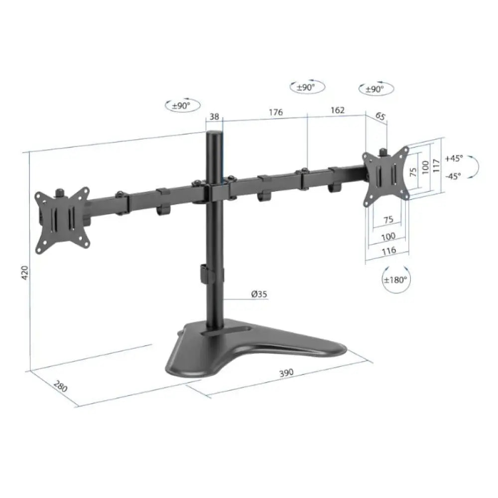 iggual SSM02 Soporte sobremesa 2 monitores 13"-32" - detalle
