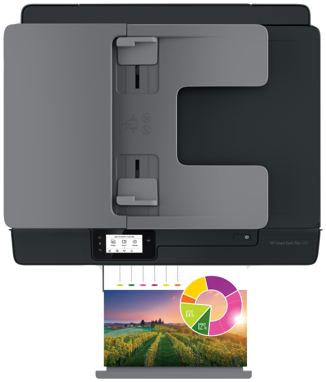 IMPRESORA HP multifuncion inkjet Smart Tank Plus 570 - detalle
