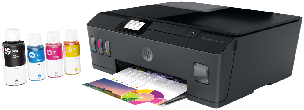 IMPRESORA HP multifuncion inkjet Smart Tank Plus 570 - detalle